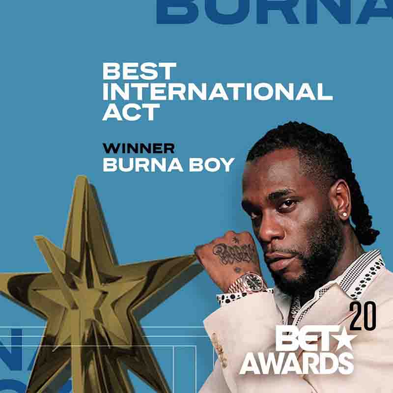 Burna Boy wins Best International Act 2020