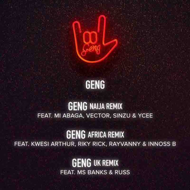 Mayorkun – Geng (Africa Remix) ft Kwesi Arthur, Riky Rick, Rayvanny & Innoss’B